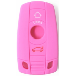 GUSCIO SILICONE ROSA PER CHIAVE BMW 3 TASTI C/T BAULE+VETRI