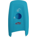 GUSCIO SILICONE CELESTE PER CHIAVE BMW 4 TASTI C/T BAULE+VETRI