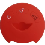 GUSCIO SILICONE ROSSO PER CHIAVE MINI 3 TASTI C/TASTO BAULE