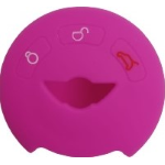 GUSCIO SILICONE FUXIA PER CHIAVE MINI 3 TASTI C/TASTO BAULE