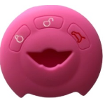 GUSCIO SILICONE ROSA PER CHIAVE MINI 3 TASTI C/TASTO BAULE