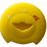 GUSCIO SILICONE GIALLA PER CHIAVE MINI 3 TASTI C/TASTO BAULE