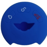 GUSCIO SILICONE BLU PER CHIAVE MINI 3 TASTI C/TASTO BAULE