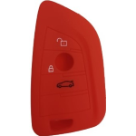 GUSCIO SILICONE ROSSO PER CHIAVE BMW 3 TASTI C/TASTO BAULE