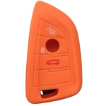 GUSCIO SILICONE ARANCIONE PER CHIAVE BMW 3 TASTI C/TASTO BAULE