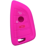 GUSCIO SILICONE FUXIA PER CHIAVE BMW 3 TASTI C/TASTO BAULE