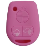 GUSCIO SILICONE ROSA PER CHIAVE BMW 3 TASTI C/TASTO BAULE