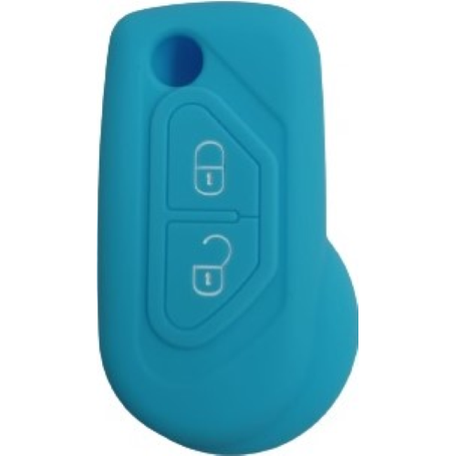 GUSCIO SILICONE CELESTE PER CHIAVE CITROEN 2 TASTI