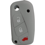 GUSCIO SILICONE GRIGIO PER CHIAVE FIAT 3 TASTI C/TASTO BAULE