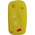 GUSCIO SILICONE GIALLO PER CHIAVE FIAT 3 TASTI C/TASTO BAULE