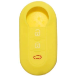 GUSCIO SILICONE GIALLO PER CHIAVE FIAT 3 TASTI C/TASTO BAULE
