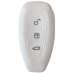 GUSCIO SILICONE BIANCO PER CHIAVE FORD 3 TASTI C/TASTO BAULE