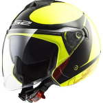 CASCO OF573 TWISTER II PLANE YELLOW BLACK RED TG. XS C/VISIERA