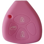 GUSCIO SILICONE ROSA PER CHIAVE TOYOTA 3 TASTI C/TASTO BAULE