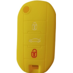 GUSCIO SILICONE GIALLO PER CHIAVE CITROEN/PEUGEOT 3 TASTI C/T BAULE