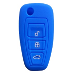 GUSCIO SILICONE BLU SCURO PER CHIAVE FORD 3 TASTI C/TASTO BAULE