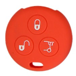 GUSCIO SILICONE ROSSO PER CHIAVE SMART 3 TASTI C/TASTO BAULE