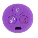 GUSCIO SILICONE VIOLA PER CHIAVE SMART 3 TASTI C/TASTO BAULE