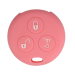 GUSCIO SILICONE ROSA PER CHIAVE SMART 3 TASTI C/TASTO BAULE