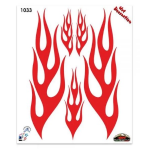*STICKER MAXI FLAME DECOR  ROSSO CM 35X50 
