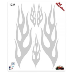 *STICKER MAXI FLAME DECOR  ARGENTO CM 35X50  