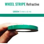 NEON TRIM STRIPE REFRACT. MM 5X6 MT. GREEN + APPL.