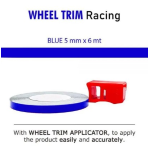 NEON TRIM STRIPE REFRACT. MM 5X6 MT. BLUE RACING + APPL.