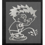 *ADESIVO ITALIANBIKE GRANDE PREFUST. ARGENTO