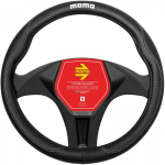 COPRIVOLANTE COMFORT NERO/ROSSO TAGLIA S D. 36<>37,9cm CUCIT. BIANCHE