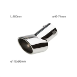 CODOLINO MARMITTA OVALE INC. 150° DTM INOX D. 46-74 L. 180mm TRX86