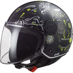 CASCO JET LS2 SPHERE LUX OFF558 MAXCA BLACK H-V YELLOW TG XXL