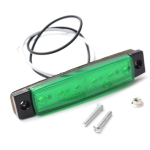 LUCE INGOMBRO VERDE 6 LED 12/24 VOLT MONTAGGIO C/VITI