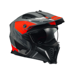CASCO LS2 OF606 DRIFTER DEVOR 22-06 MATT SILVER TITANIUM RED TAGLIA S 