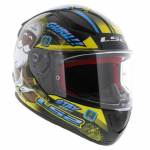 *CASCO FF353 RAPID BUDDHA GLOSS BLACK YELLOW TG L INTEGRALE