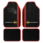 SERIE TAPPETI UNIVERSALI SPORT ANT + POS. IN MOQUETTE NERA/ROSSA ANTISCIVOLO