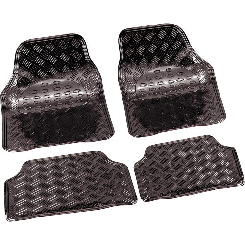 *SET 4PZ TAPPETO IN GOMMA LAMINATO IN PVC CANNA DI FUCILE
