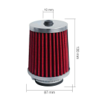 FILTRO ARIA SPORTIVO CONICO 87X130