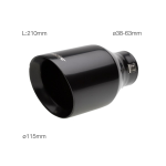 CODOLINO MARMITTA ROTONDO INOX NERO D. 38 - 63 L. 210mm TRX20N