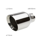 CODOLINO MARMITTA ROTONDO INOX D. 38 - 63 L. 210mm TRX20