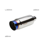 <MARMITTA UNI. SMALL FIRE SHOT  INOX D.49-90 L.340mm ESR086B
